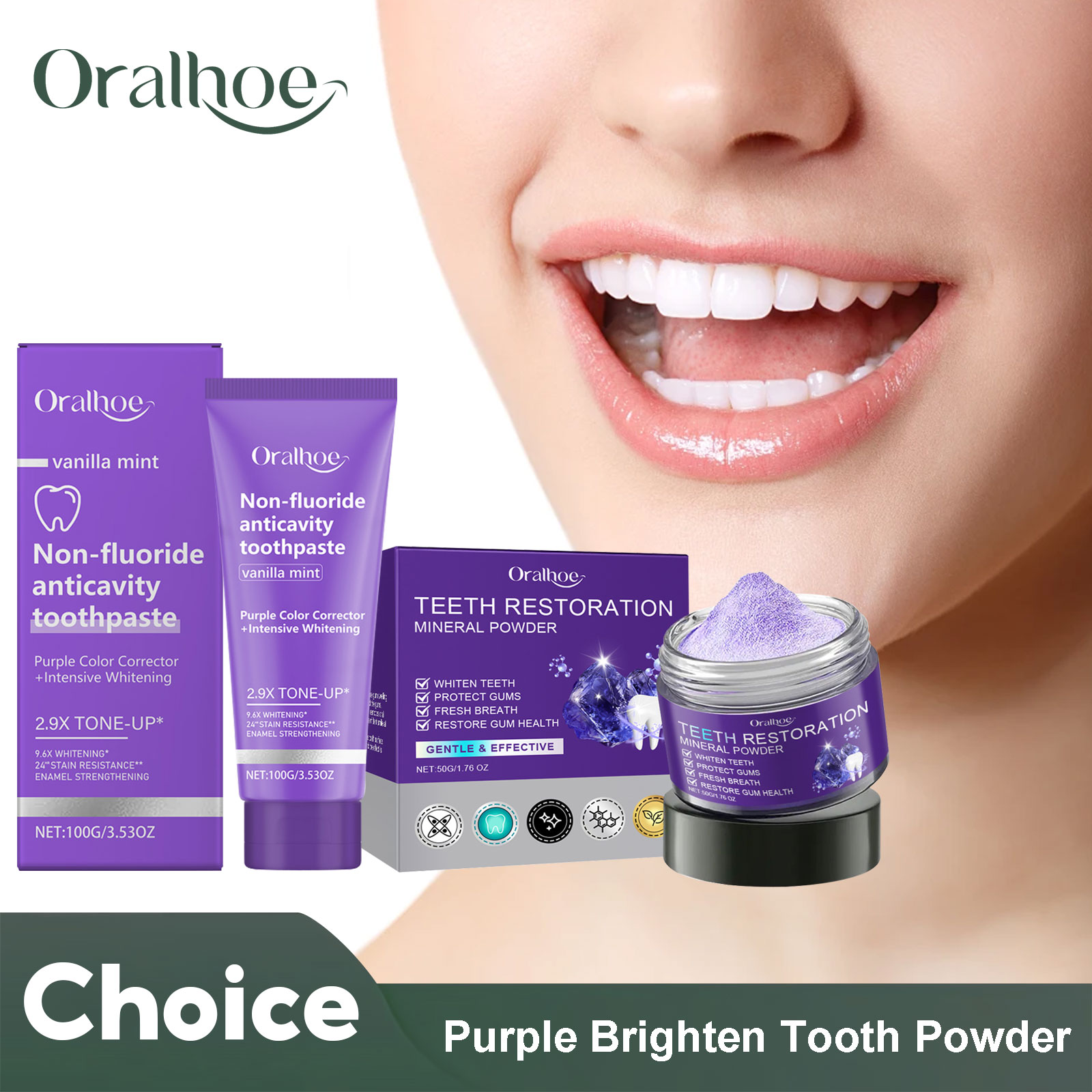 Teeth Whitening At Home - Teeth Restoration Mineral Powder Teeth Whitening