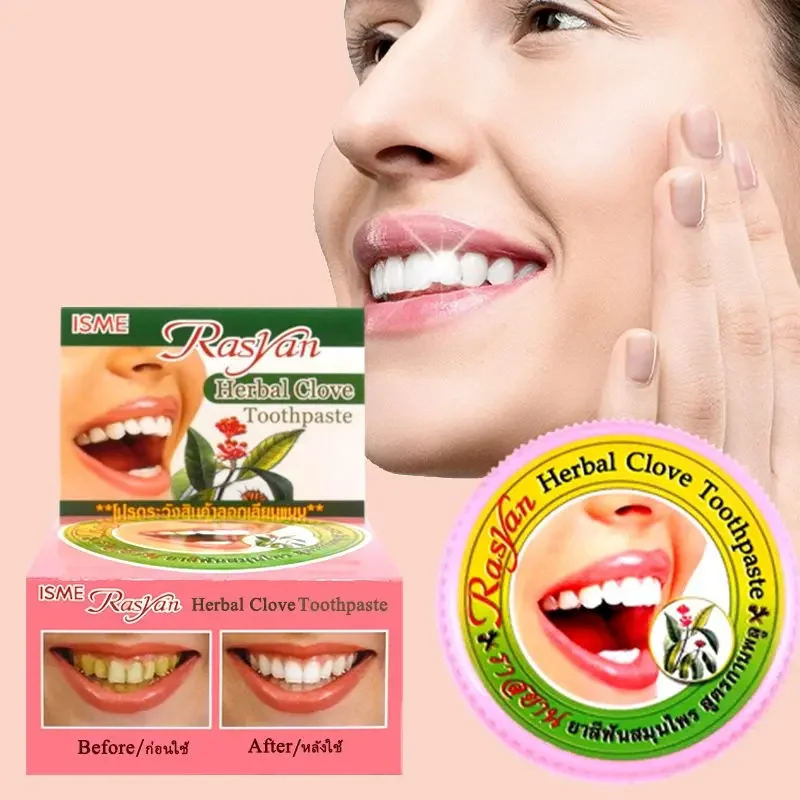 Teeth Whitening At Home - Thai Clove/coconut Tooth Powder Rasyan Removal
