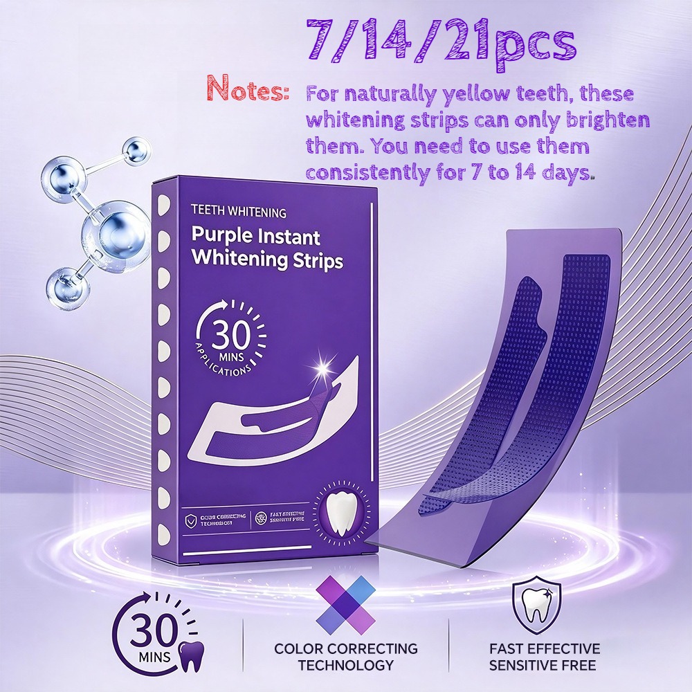 Purple Teeth Whitening Strips  - Teeth Whitening Quick ulasan dan harga