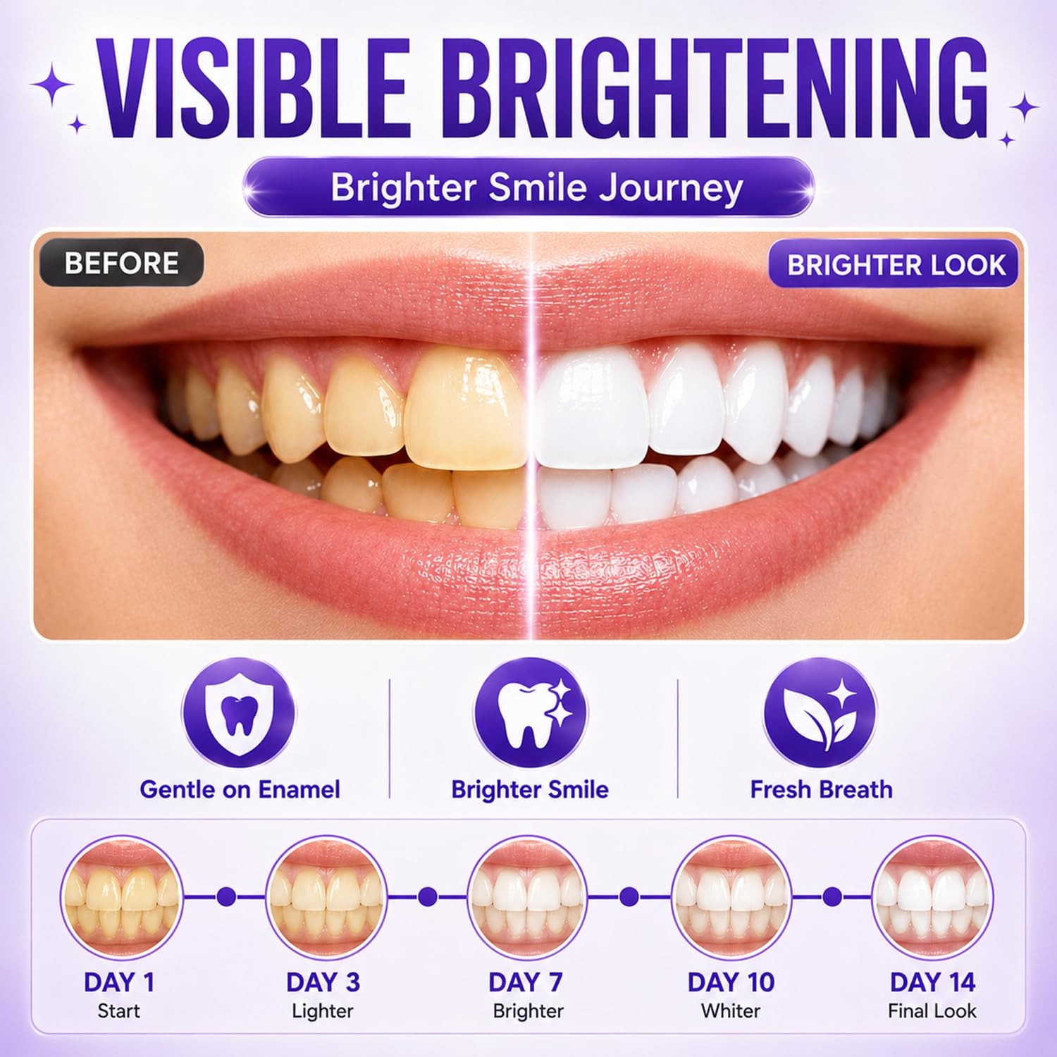 Purple Teeth Whitening Strips  - Teeth Whitening Quick ulasan dan harga