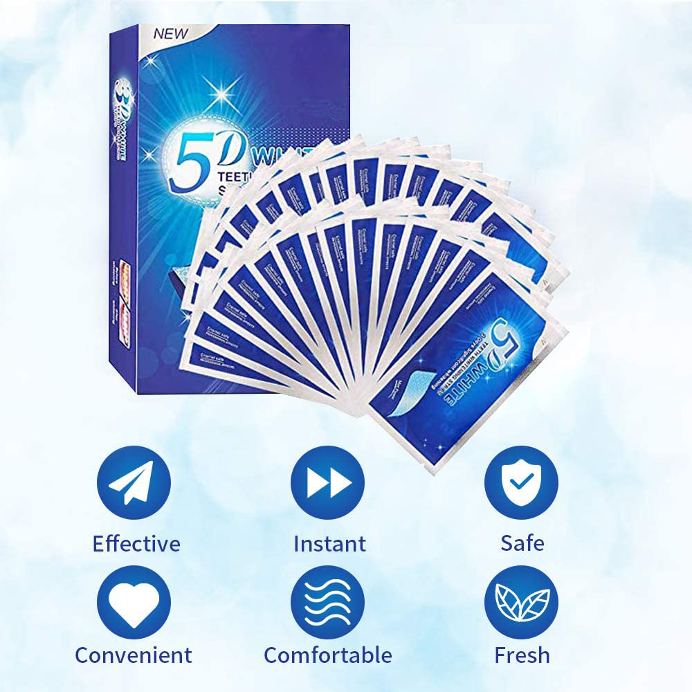 5D White Teeth Whitening Strip - Teeth Whitening Xylitol ulasan dan harga