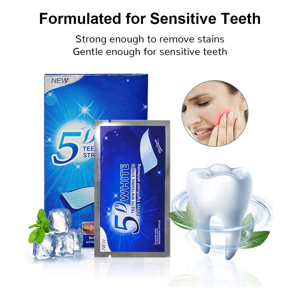 5D White Teeth Whitening Strip - Teeth Whitening Xylitol ulasan dan harga