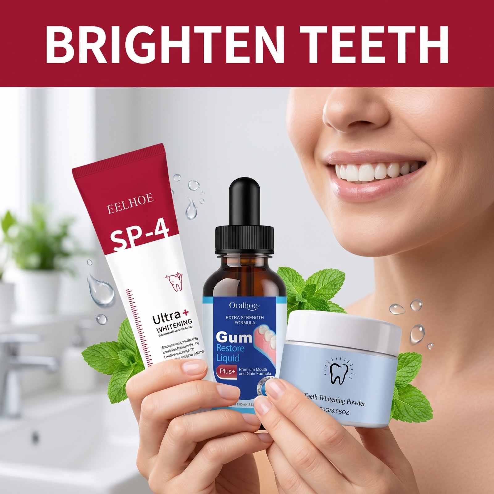 Oral Care Combo Set Whitening  - Teeth Whitening At Home ulasan dan harga