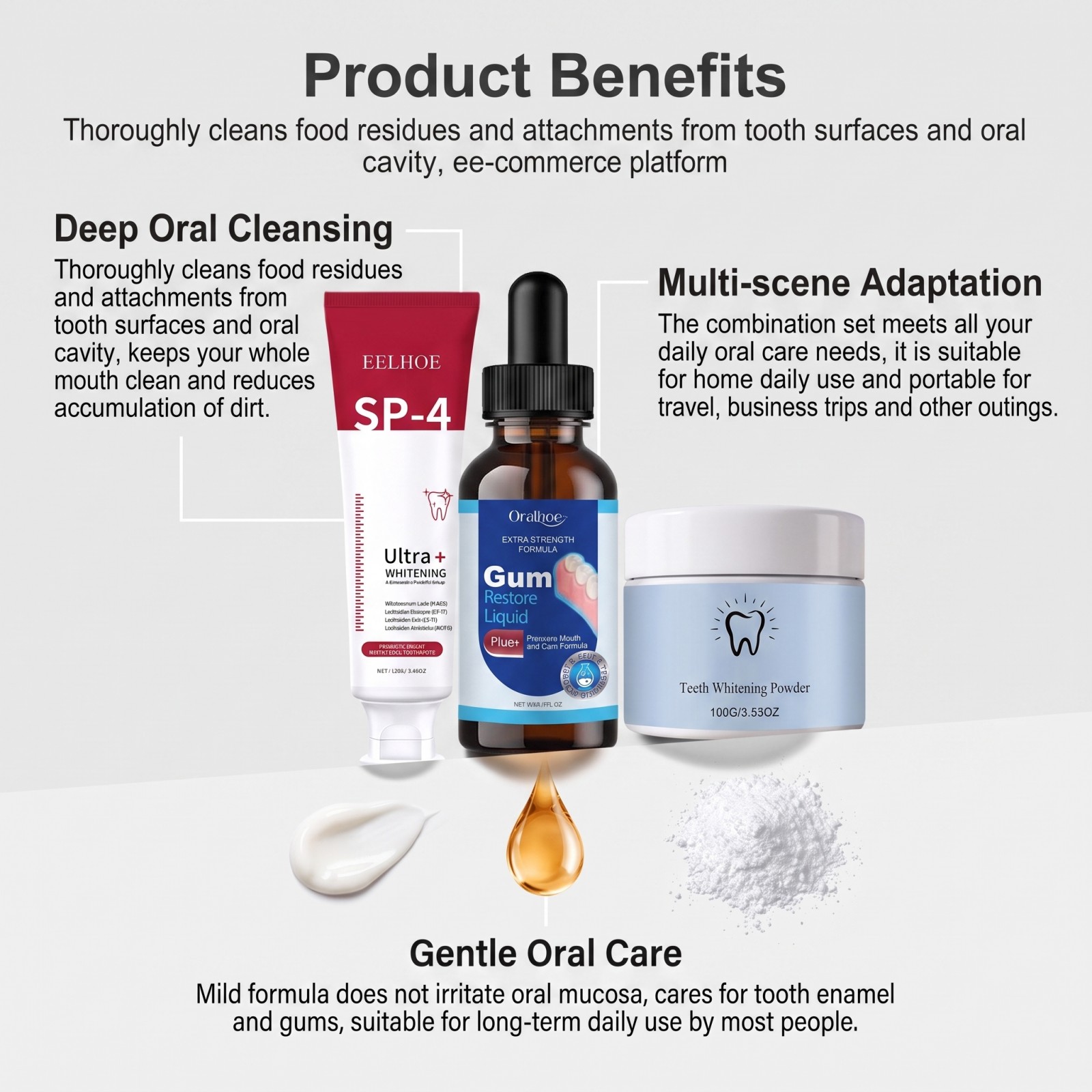 Oral Care Combo Set Whitening  - Teeth Whitening At Home ulasan dan harga
