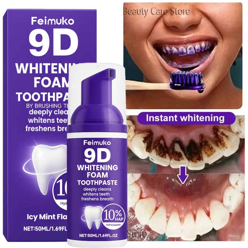 9D Purple Teeth Whitening Toot - Teeth Whitening Natural ulasan dan harga