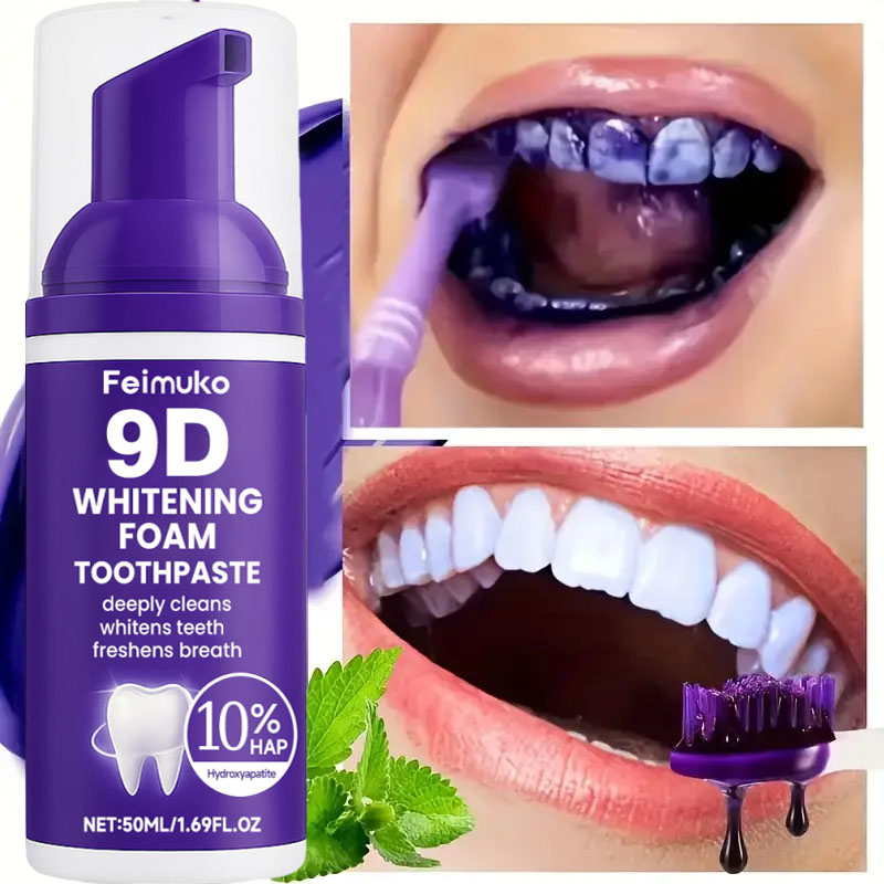 9D Purple Teeth Whitening Toot - Teeth Whitening Natural ulasan dan harga