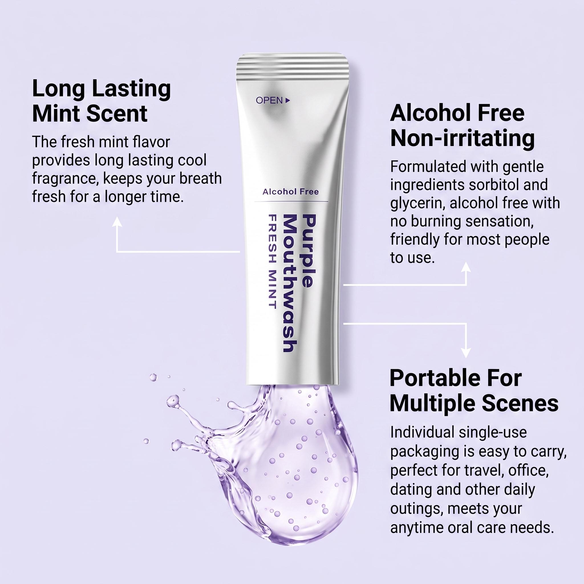 20Pack Purple Mouthwash For Te - Teeth Whitening Xylitol ulasan dan harga
