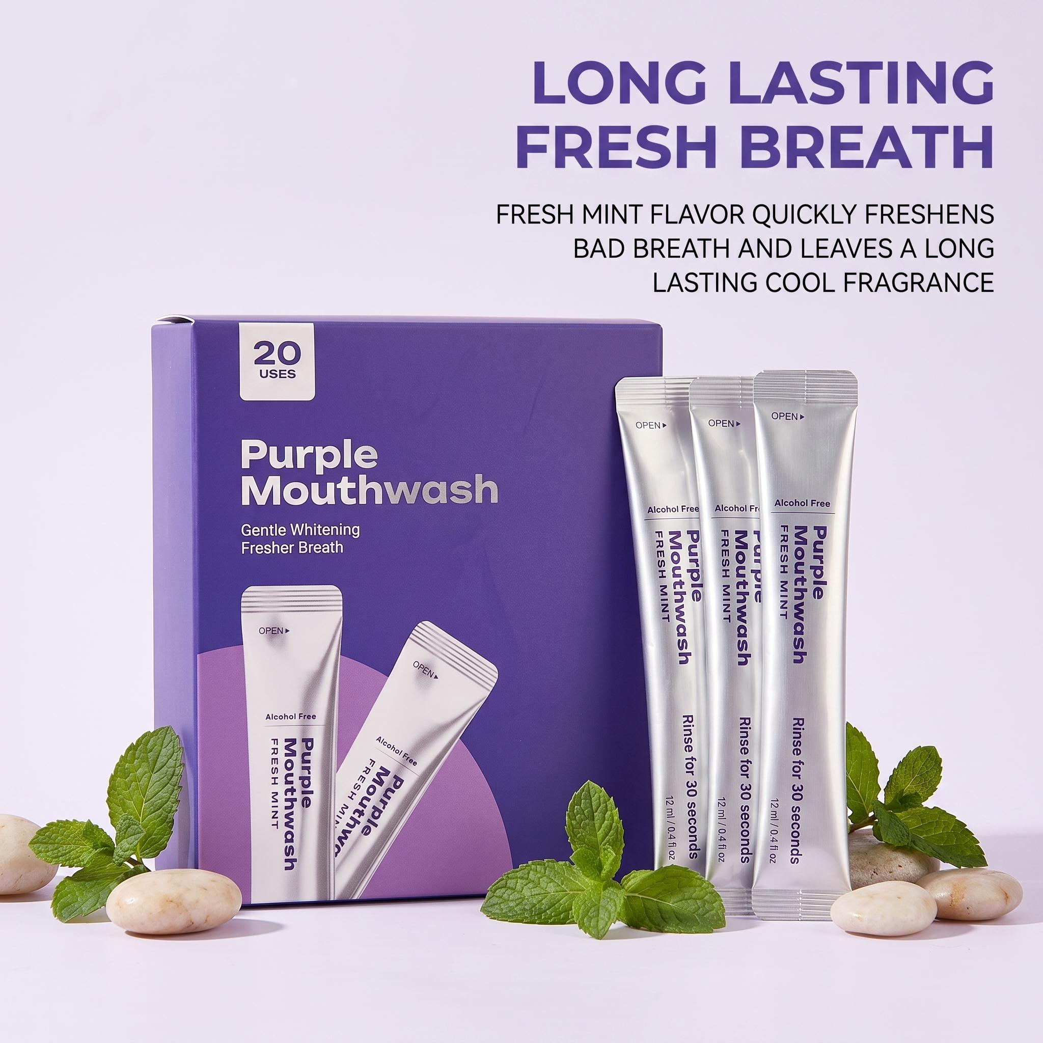 20Pack Purple Mouthwash For Te - Teeth Whitening Xylitol ulasan dan harga