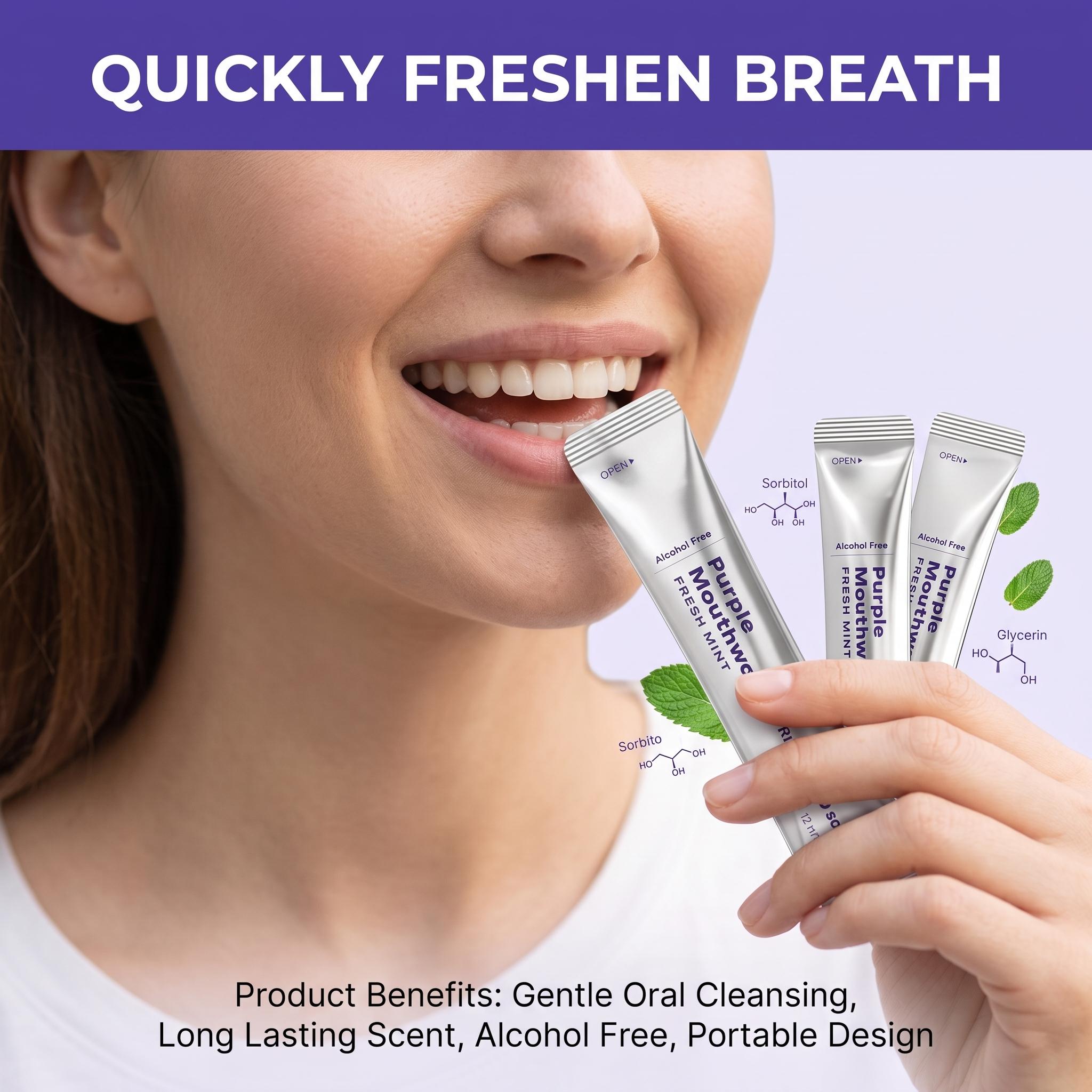 20Pack Purple Mouthwash For Te - Teeth Whitening Xylitol ulasan dan harga