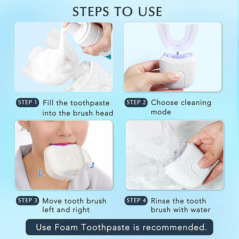 U-Shaped Rechargeable Light Qu - Teeth Whitening Quick ulasan dan harga