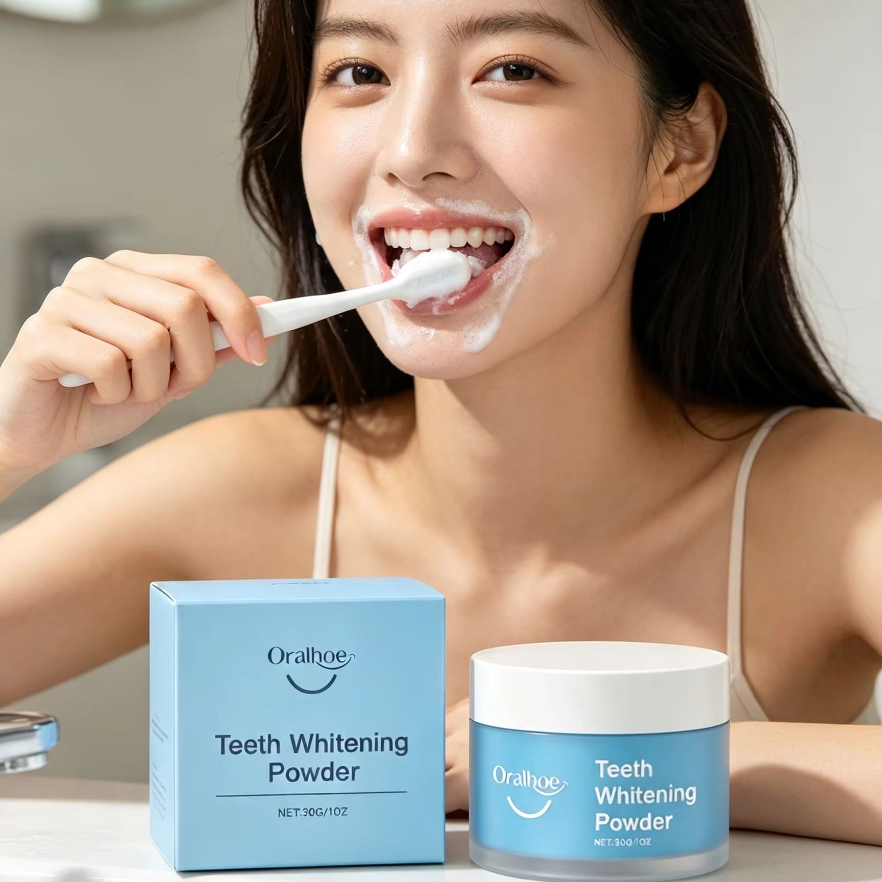 Oralhoe Tooth Powder for Brush - Teeth Whitening At Home ulasan dan harga
