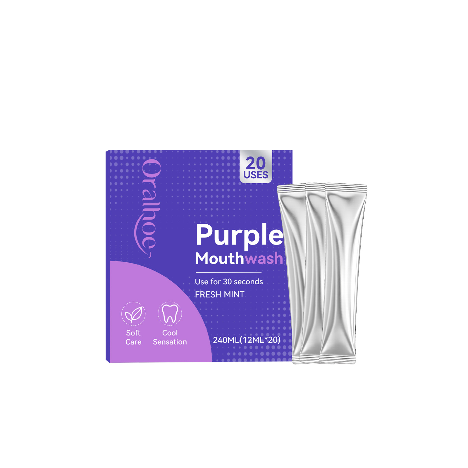 Individual Pack Purple Mouthwa - Teeth Whitening Xylitol ulasan dan harga