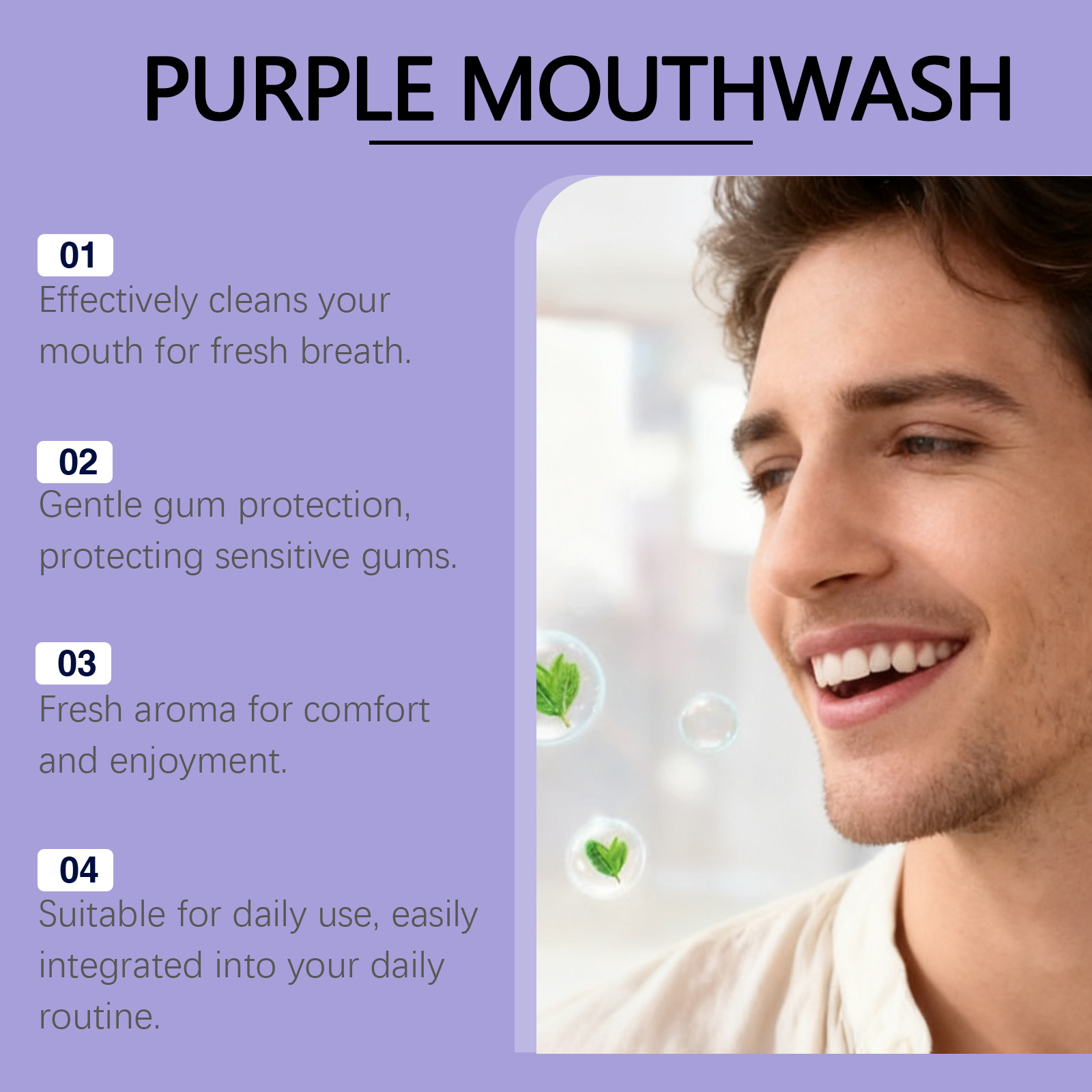Individual Pack Purple Mouthwa - Teeth Whitening Xylitol ulasan dan harga
