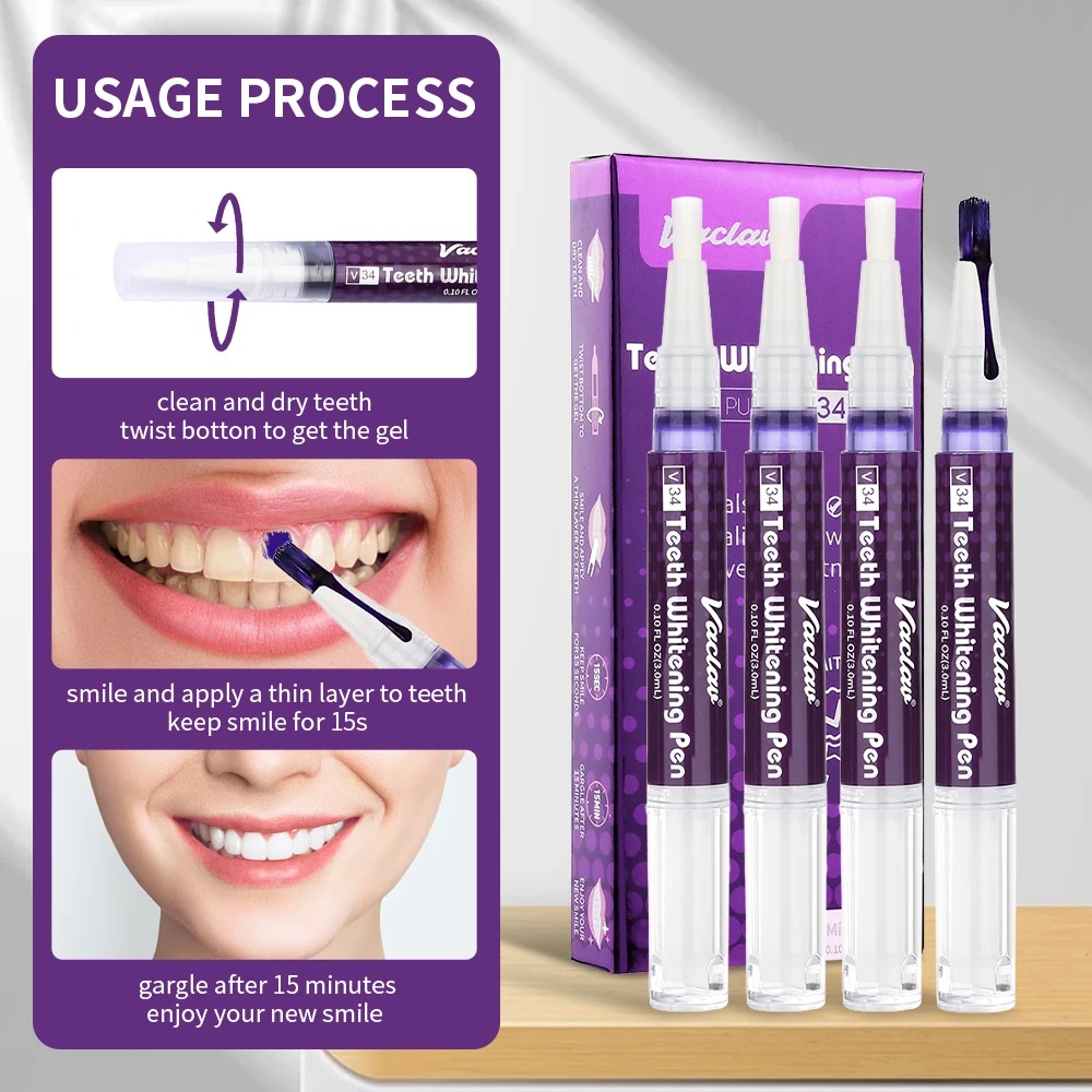 Vaclav V34 Purple teeth whiten - Teeth Whitening Xylitol ulasan dan harga