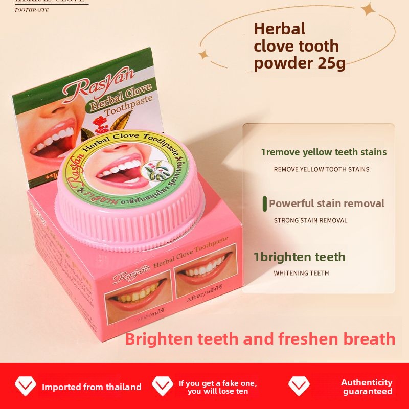 Thai Clove/coconut Tooth Powde - Teeth Whitening At Home ulasan dan harga